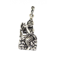 Sterling silver 925 polished silver religious god krishna charm pendant C 526